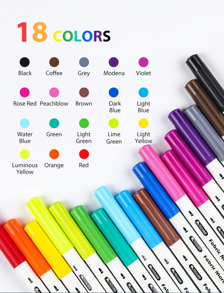 PACK 18 FEUTRES TEXTILES MOBEE - D'art et D'archi
