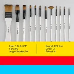 PINCEAUX ACRYLIQUES - D'art et D'archi