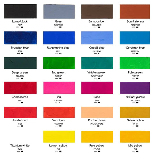 SET 24 TUBES GOUACHES - D'art et D'archi