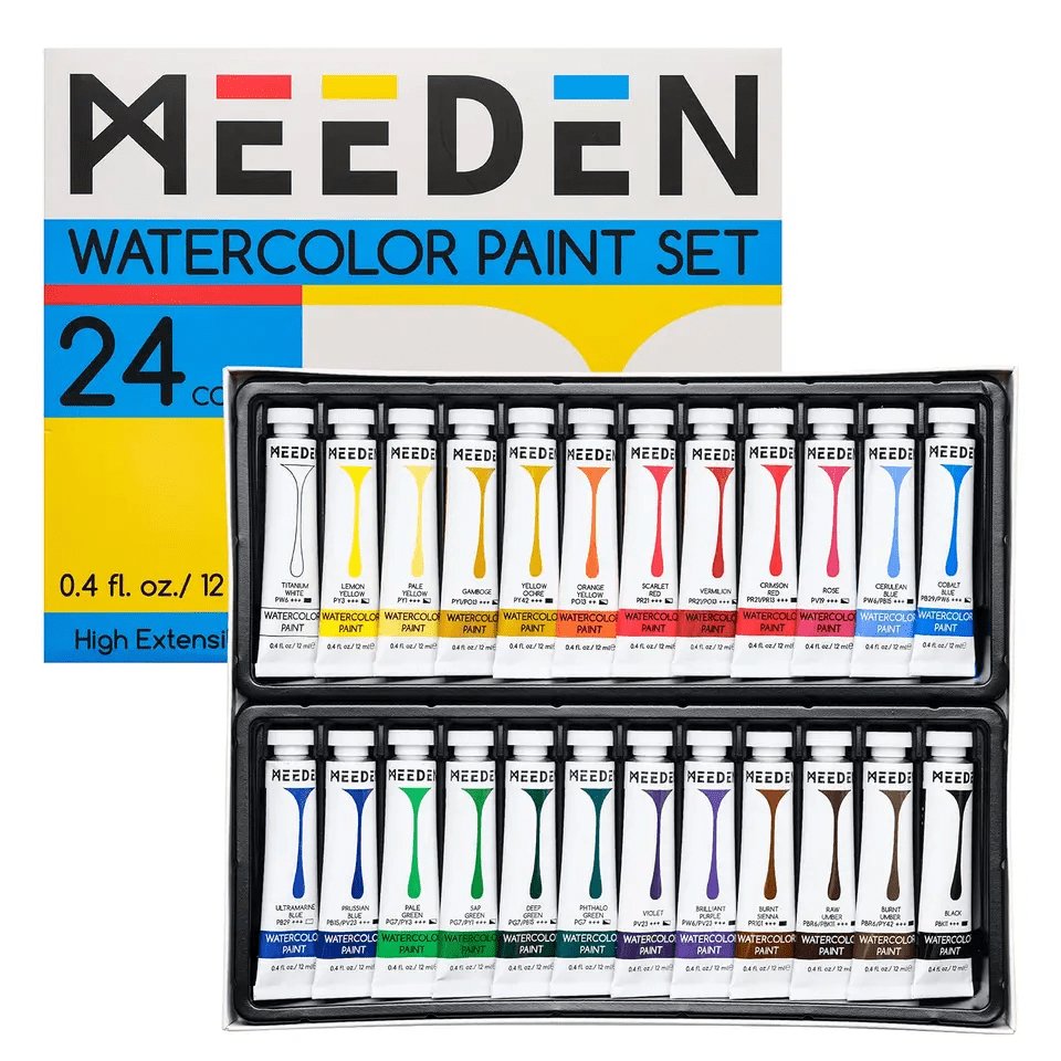 SET 24 TUBES AQUARELLES - D'art et D'archi